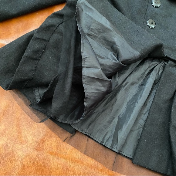 Rue 21 | Military Pea Coat with Tulle Skirt | Black | M - Picture 5 of 10